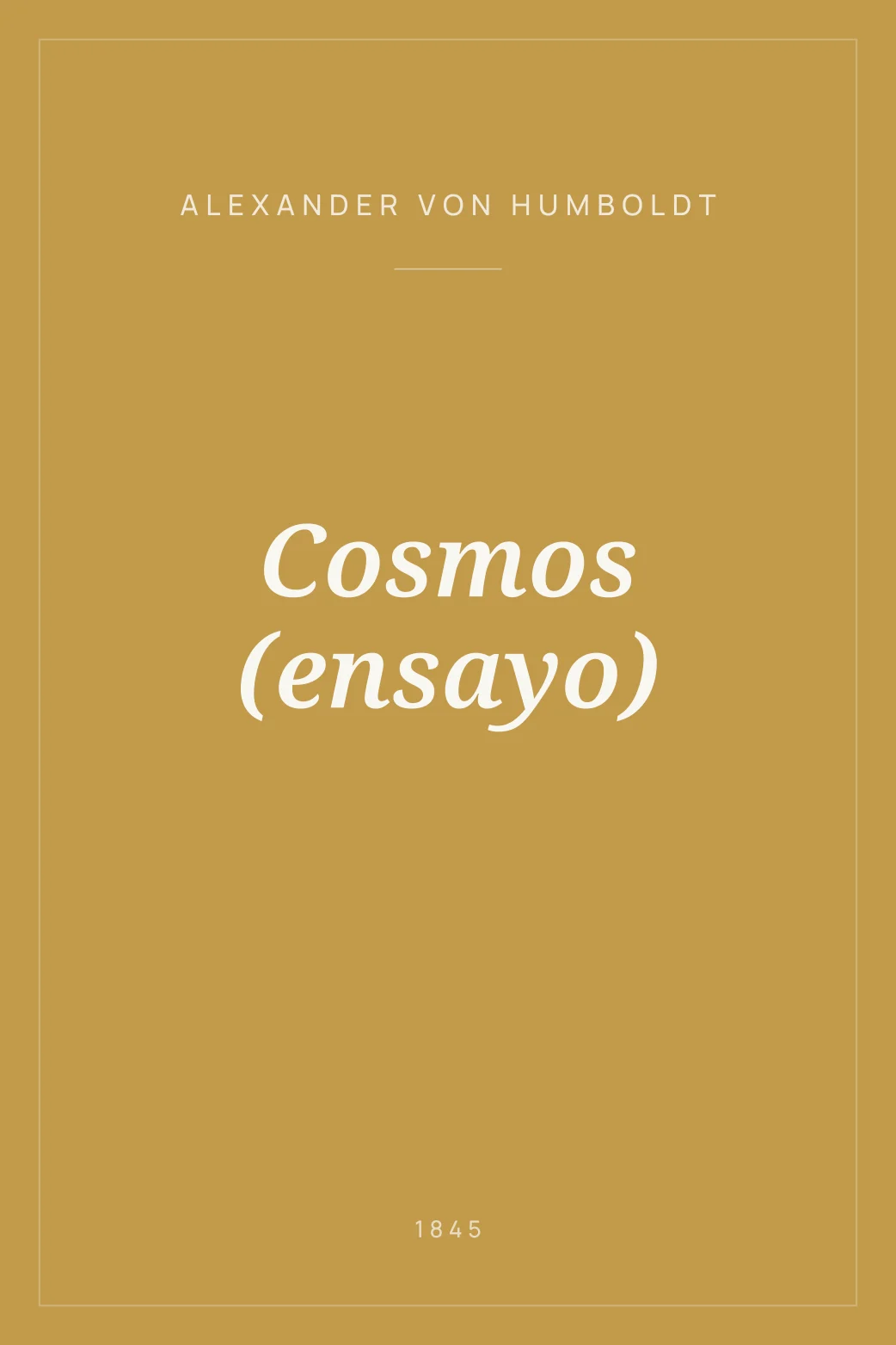 Portada de Cosmos (ensayo)