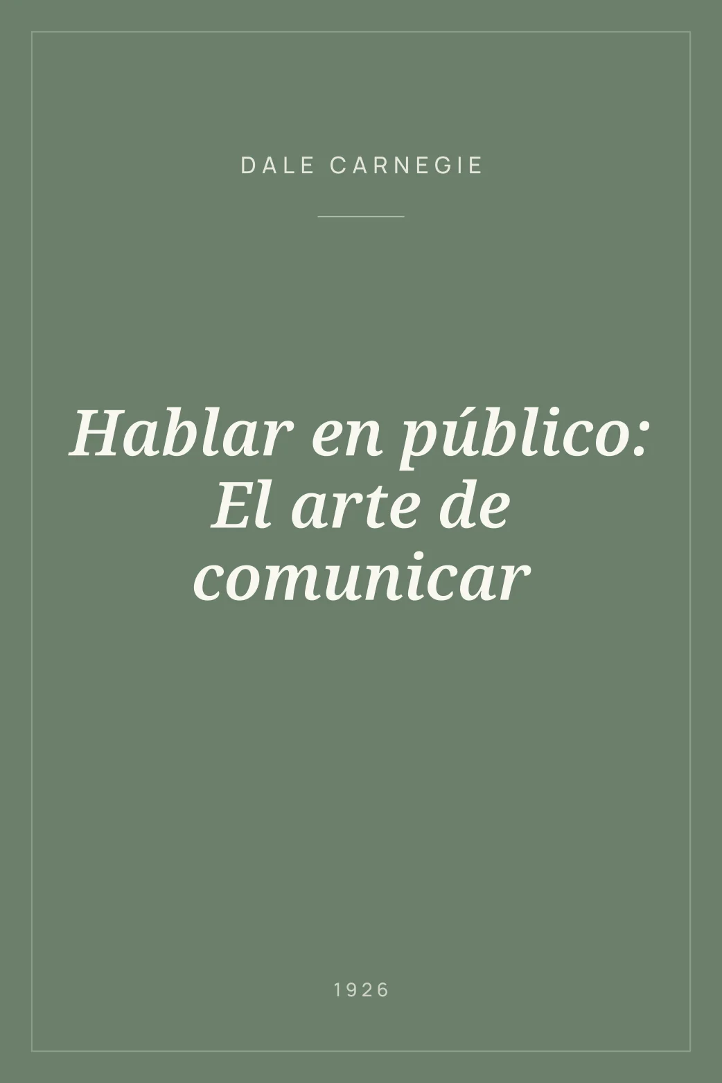 Portada de Hablar en público: El arte de comunicar