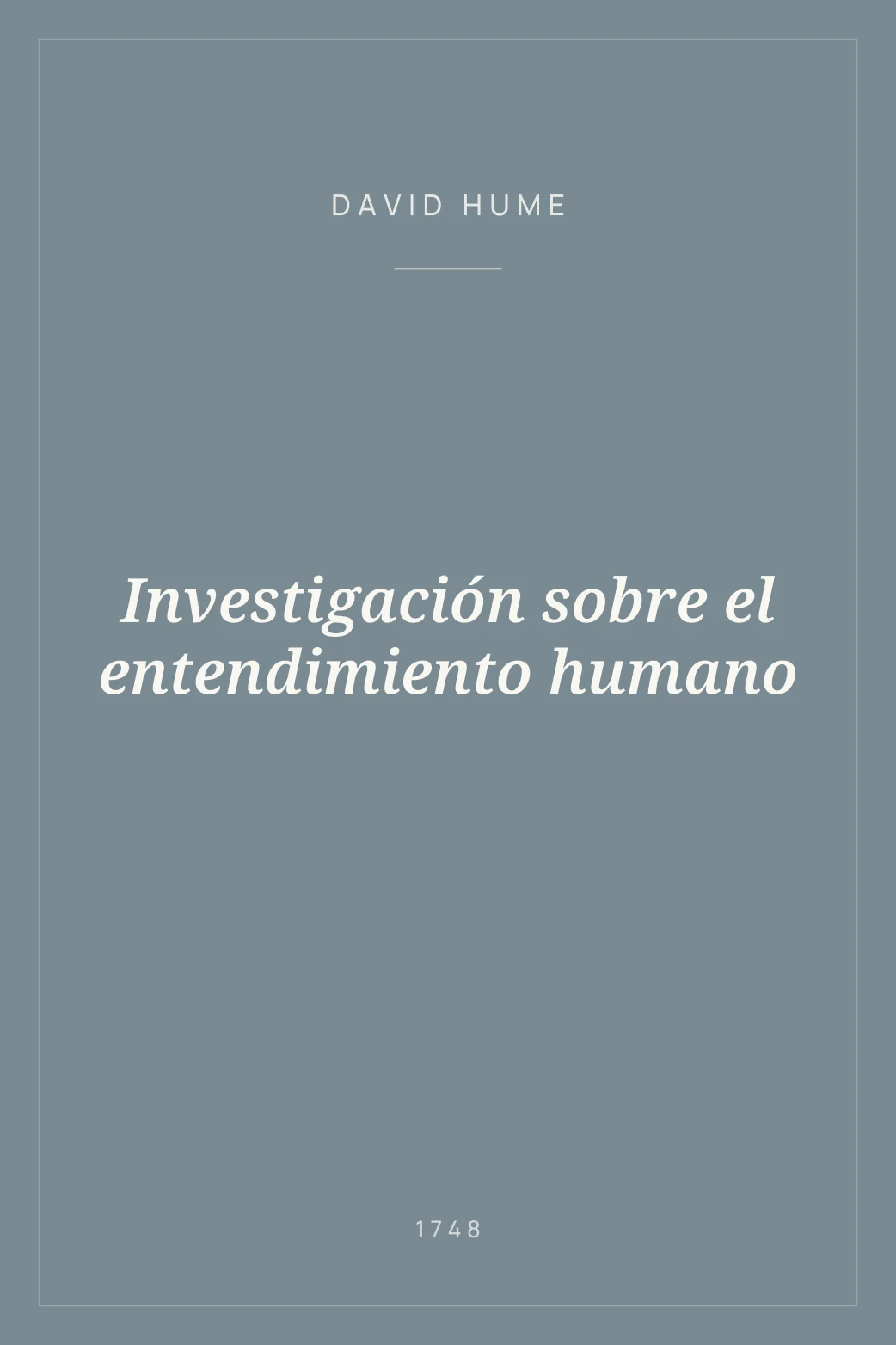 Portada de Investigación sobre el entendimiento humano