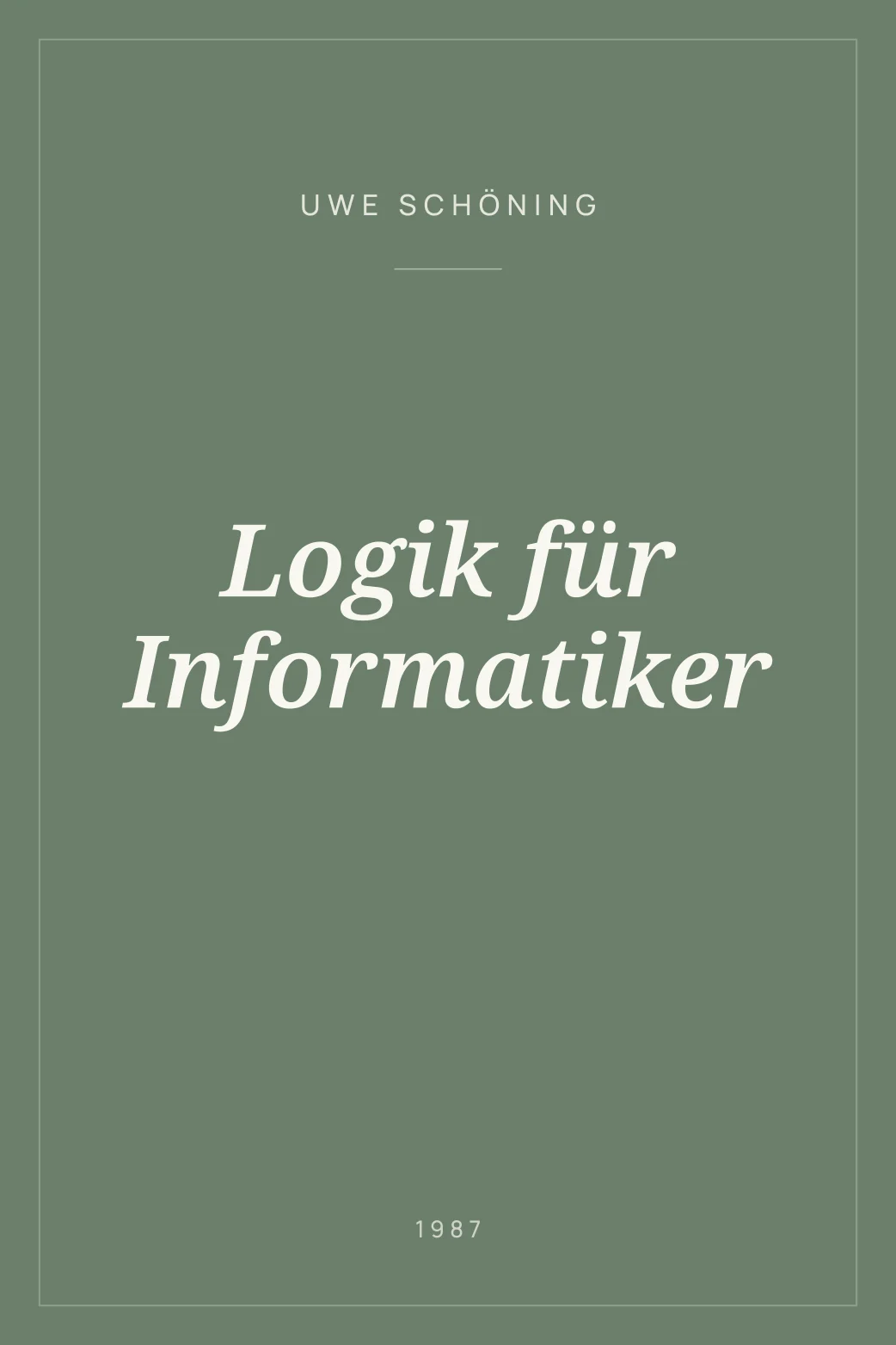Portada de Logik für Informatiker