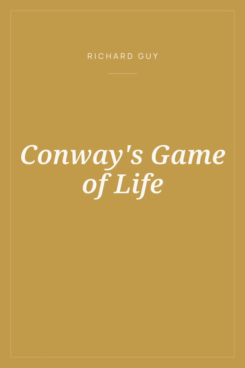 Portada de Conway's Game of Life