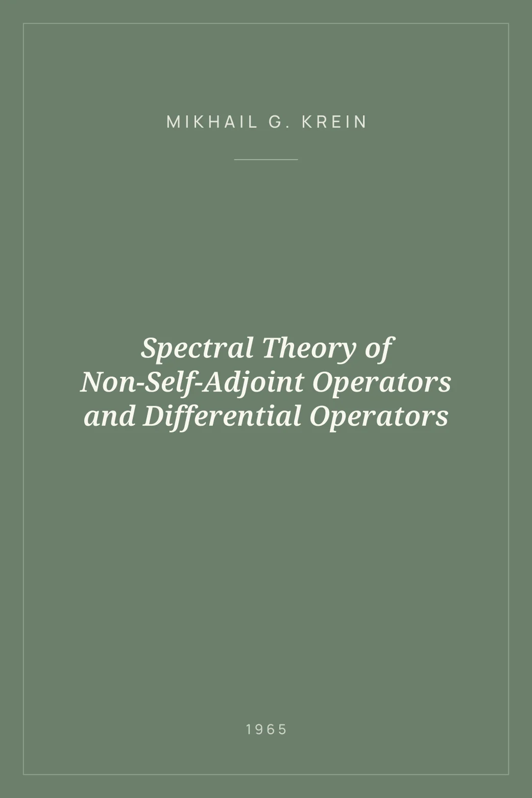 Portada de Spectral Theory of Non-Self-Adjoint Operators and Differential Operators