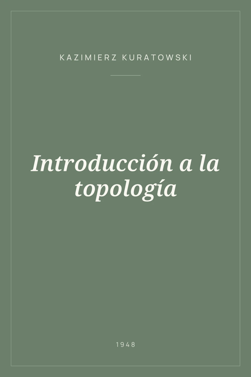 Portada de Introducción a la topología