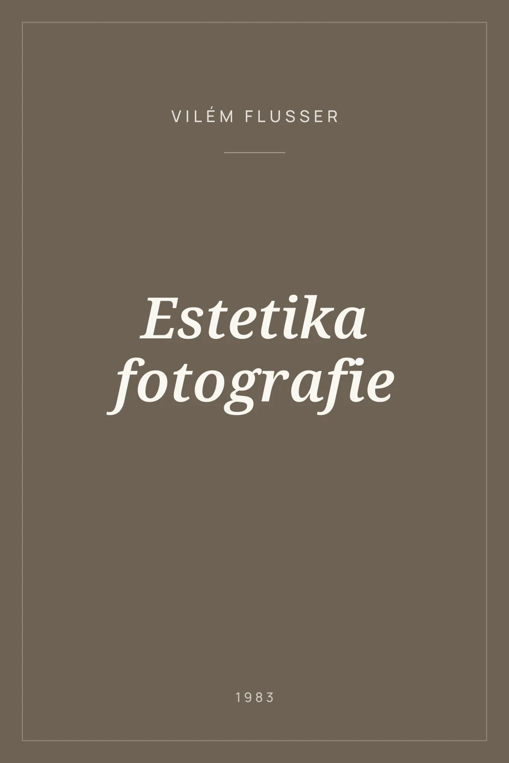 Portada de Estetika fotografie