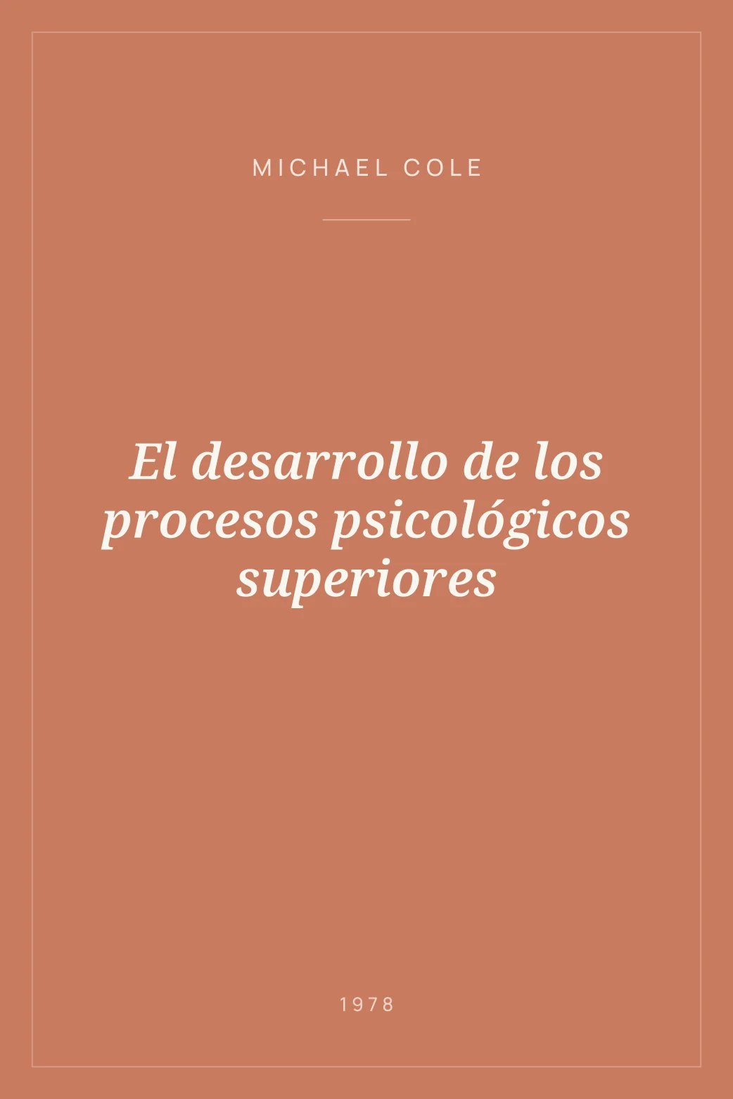 Portada de El desarrollo de los procesos psicológicos superiores