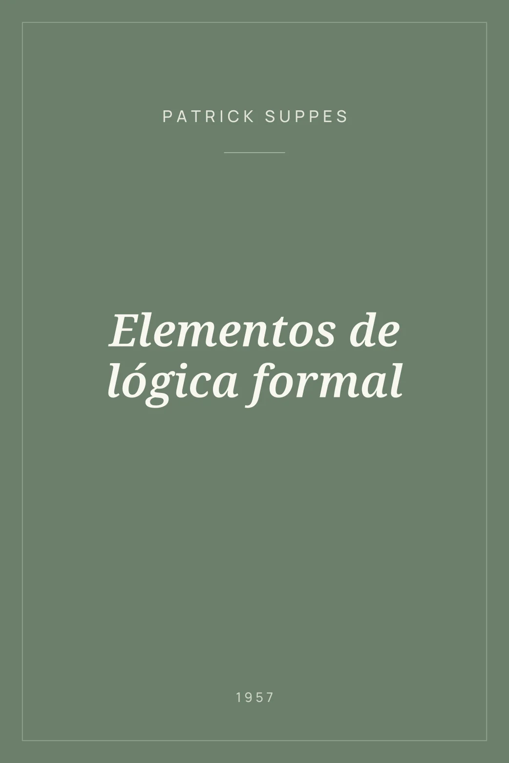Portada de Elementos de lógica formal