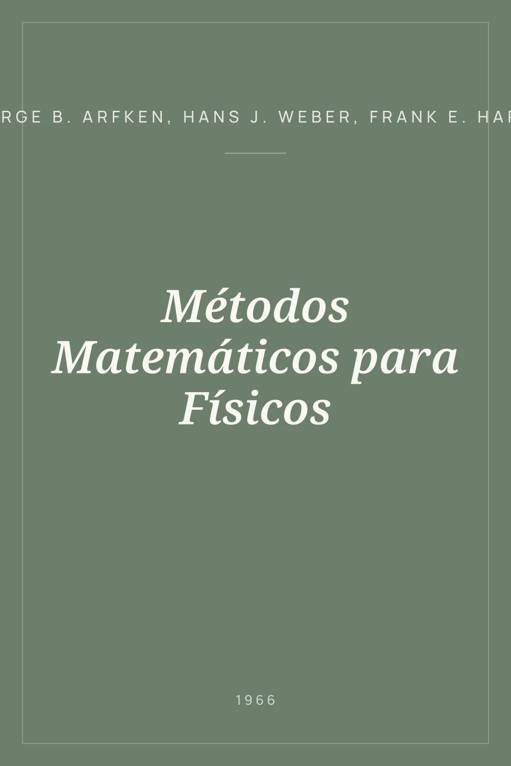 Portada de Métodos Matemáticos para Físicos