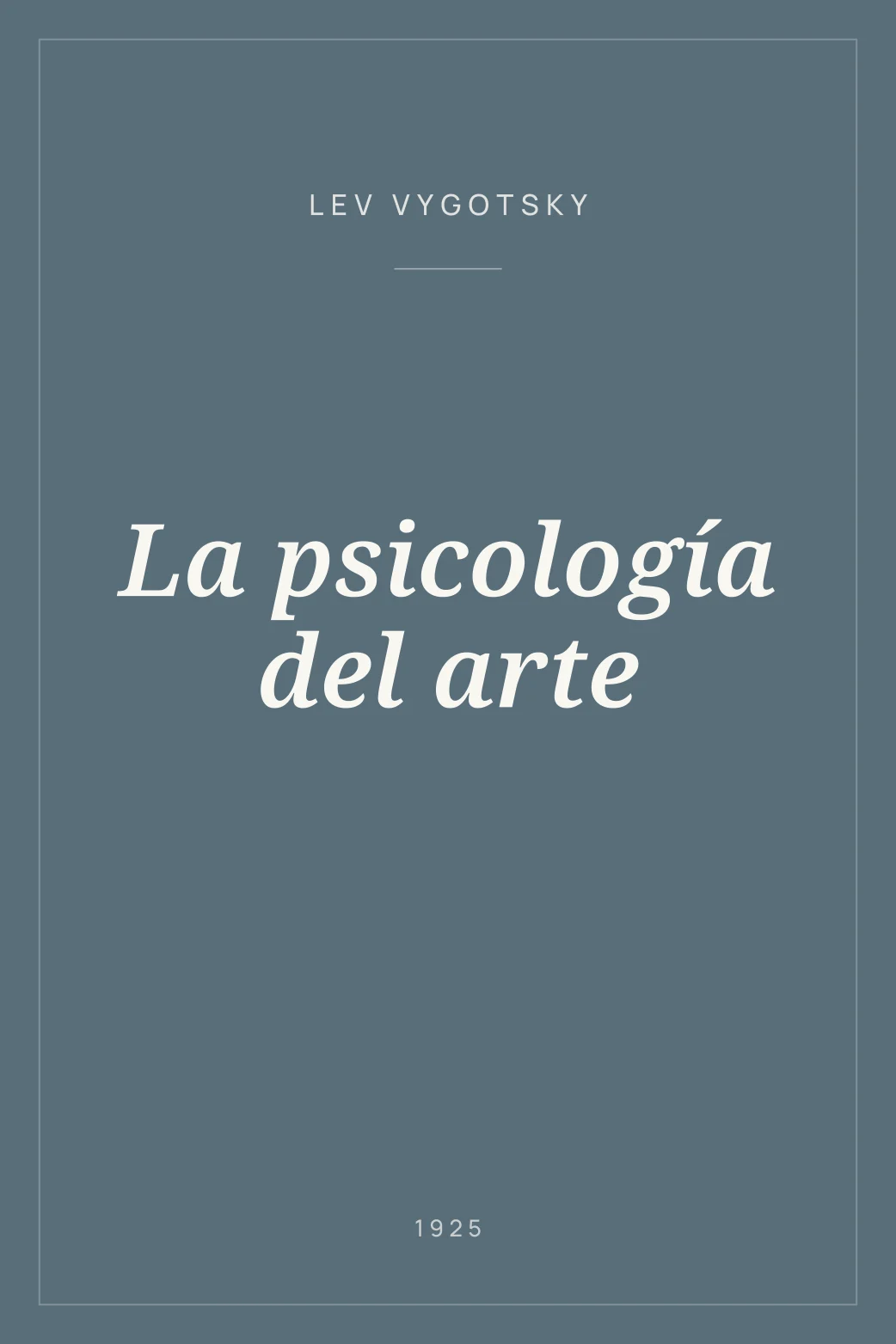 Portada de La psicología del arte