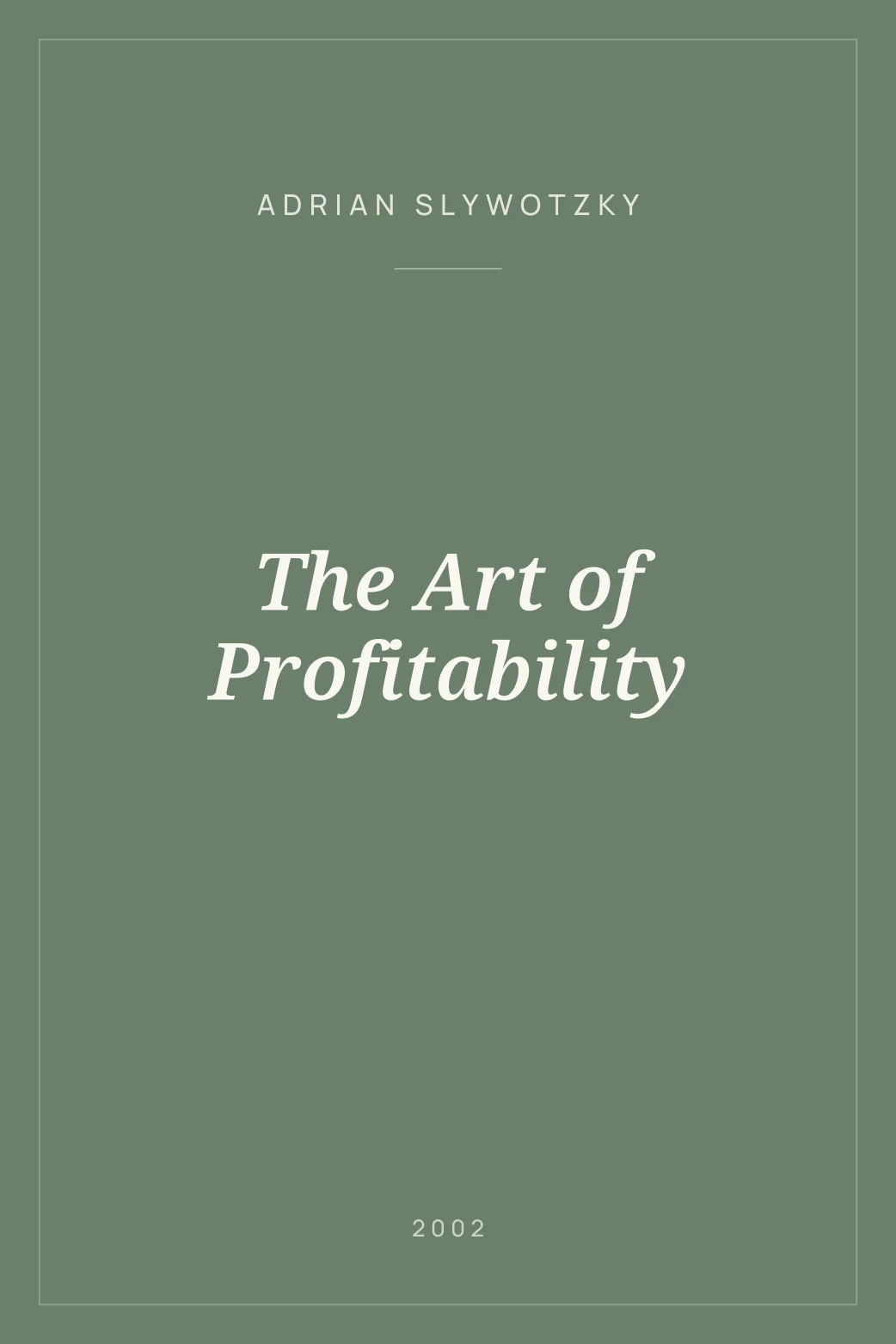Portada de The Art of Profitability