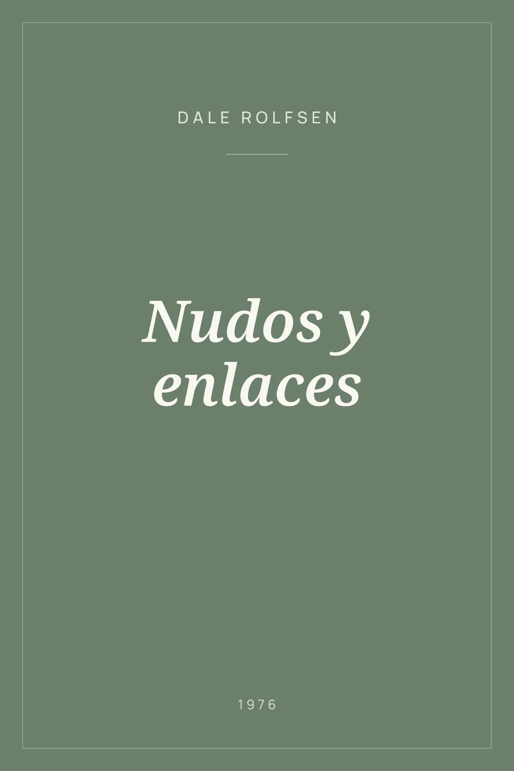 Portada de Nudos y enlaces