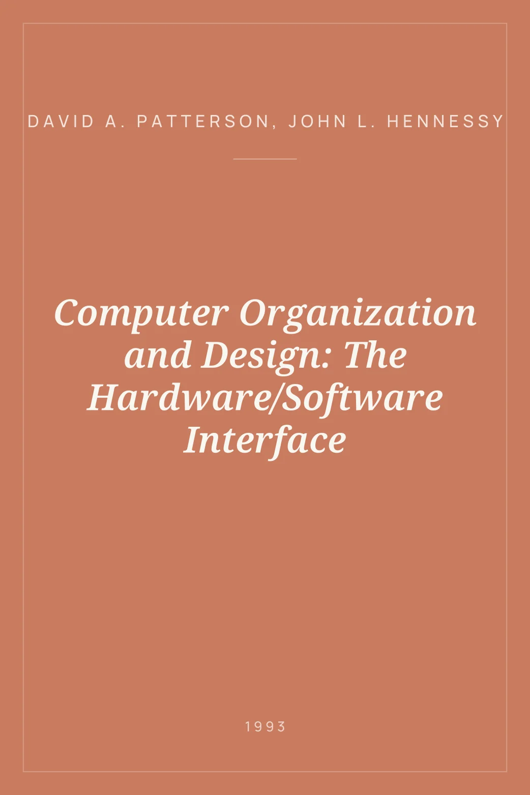 Portada de Computer Organization and Design: The Hardware/Software Interface