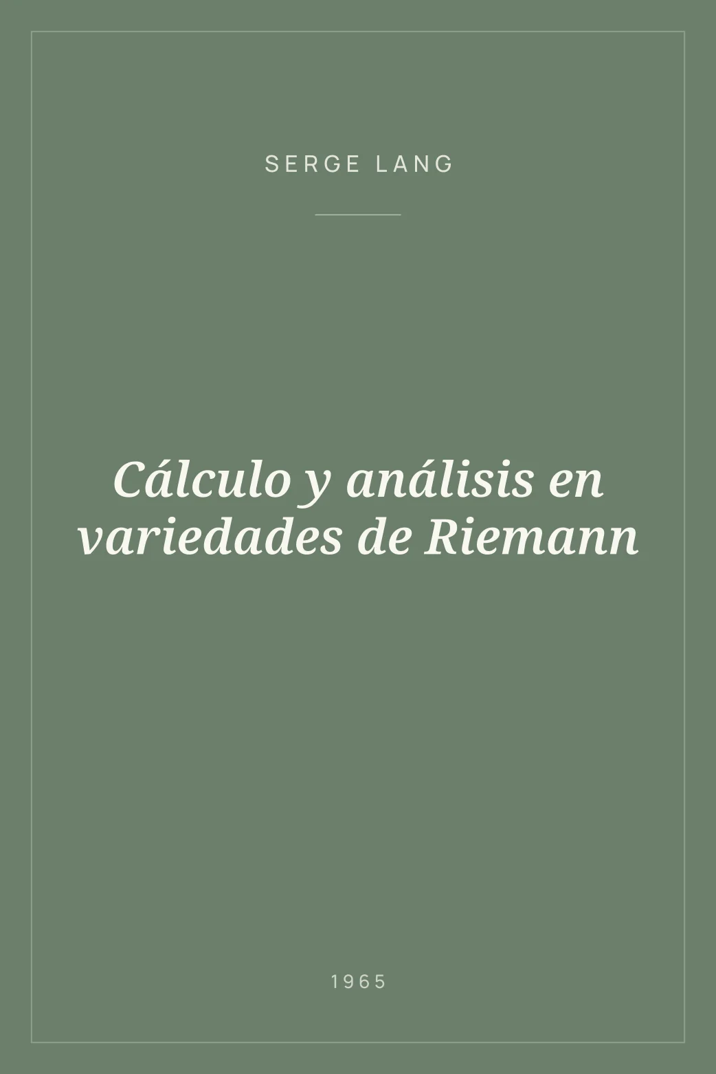 Portada de Cálculo y análisis en variedades de Riemann