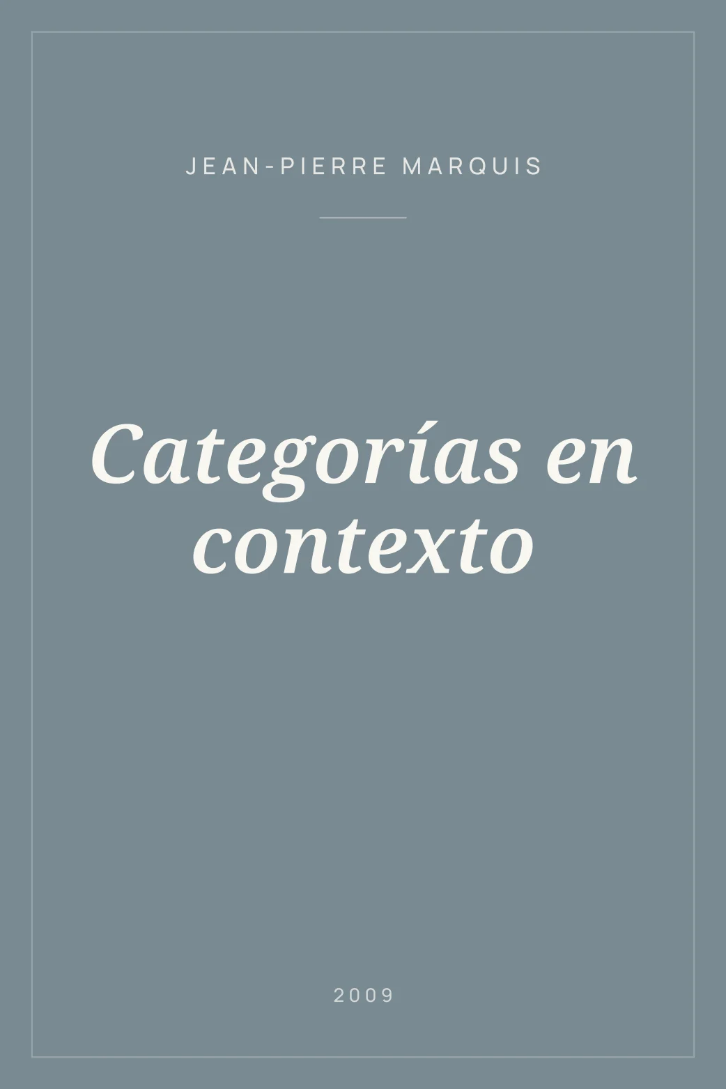 Portada de Categorías en contexto