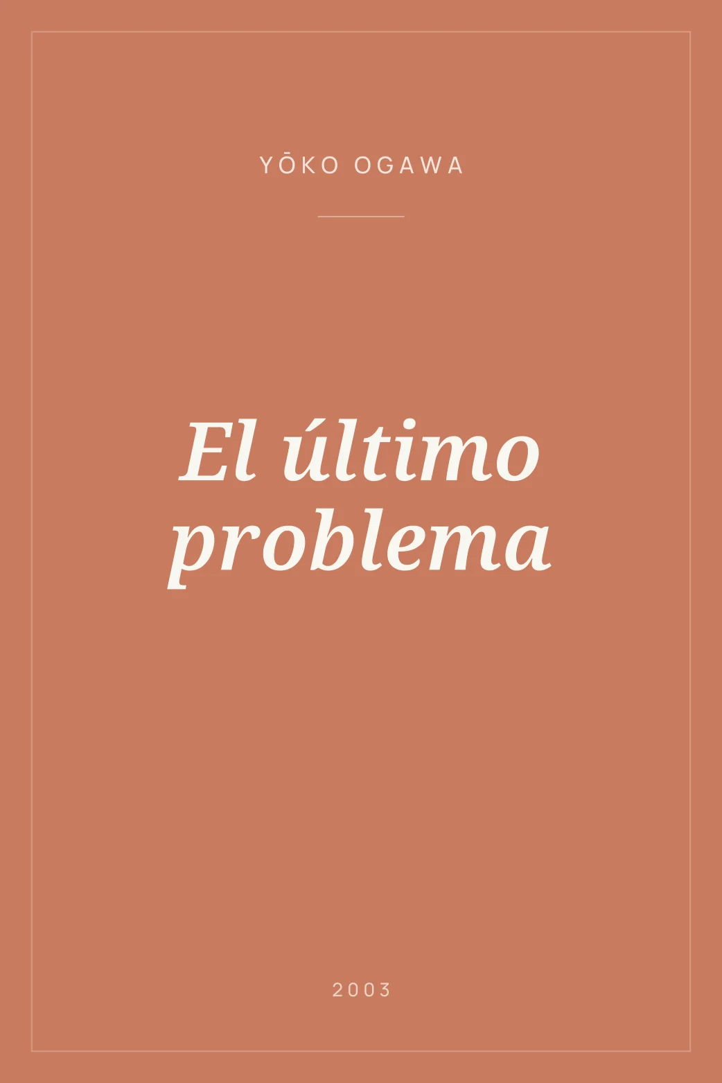 Portada de El último problema