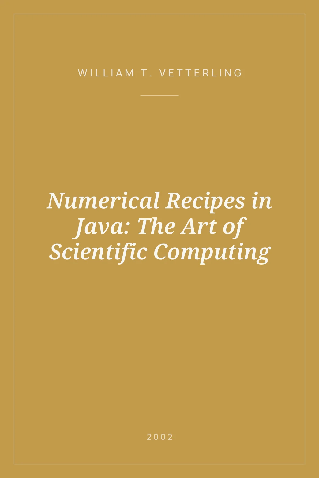Portada de Numerical Recipes in Java: The Art of Scientific Computing