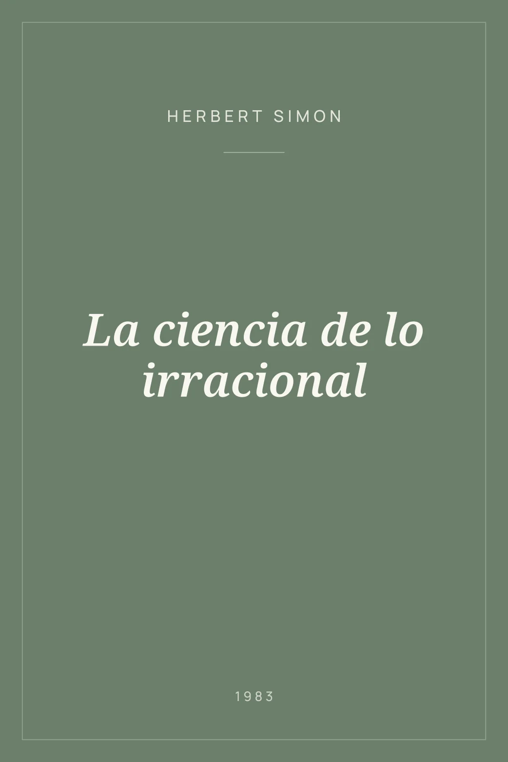 Portada de La ciencia de lo irracional