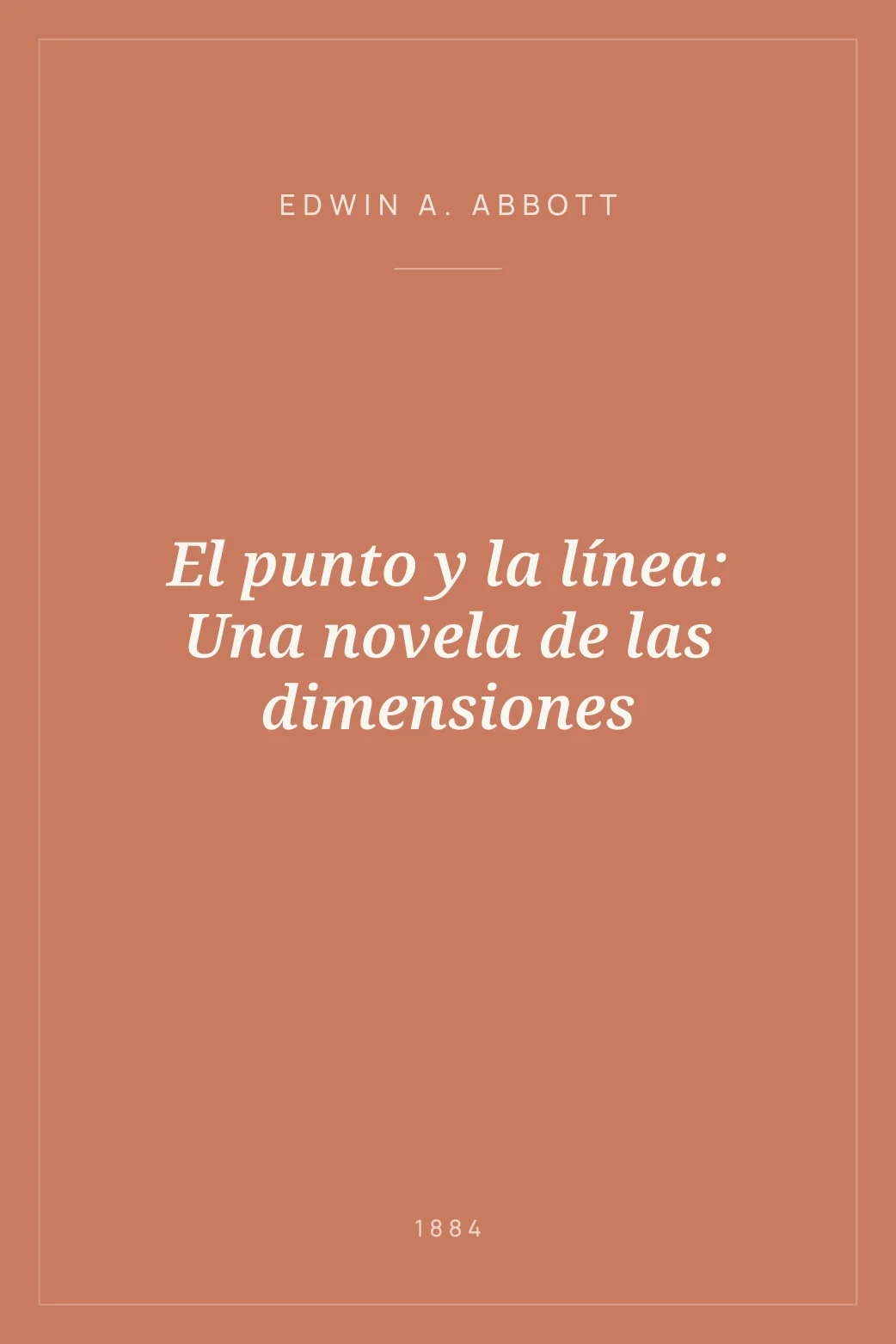 Portada de El punto y la línea: Una novela de las dimensiones