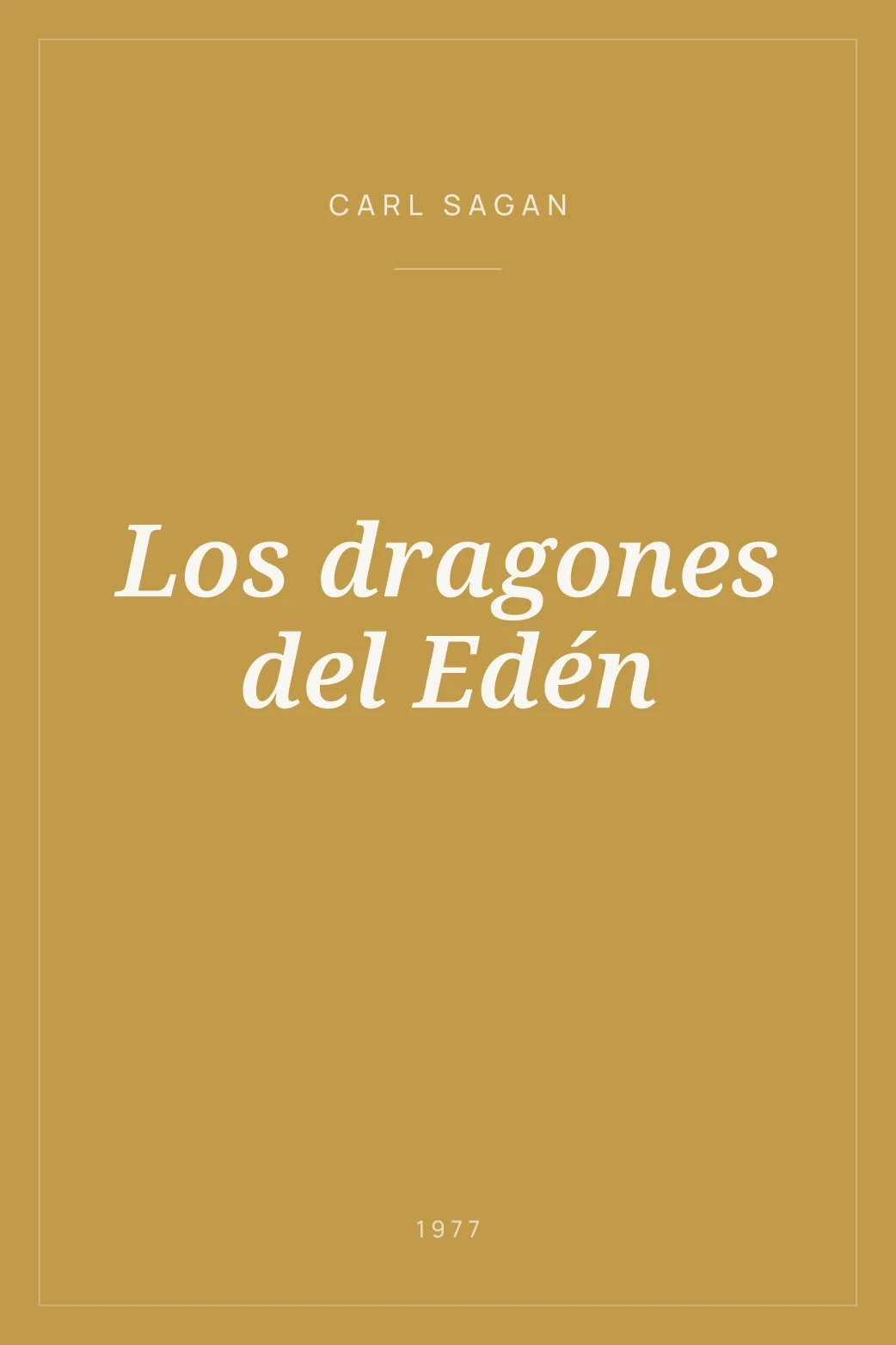Portada de Los dragones del Edén