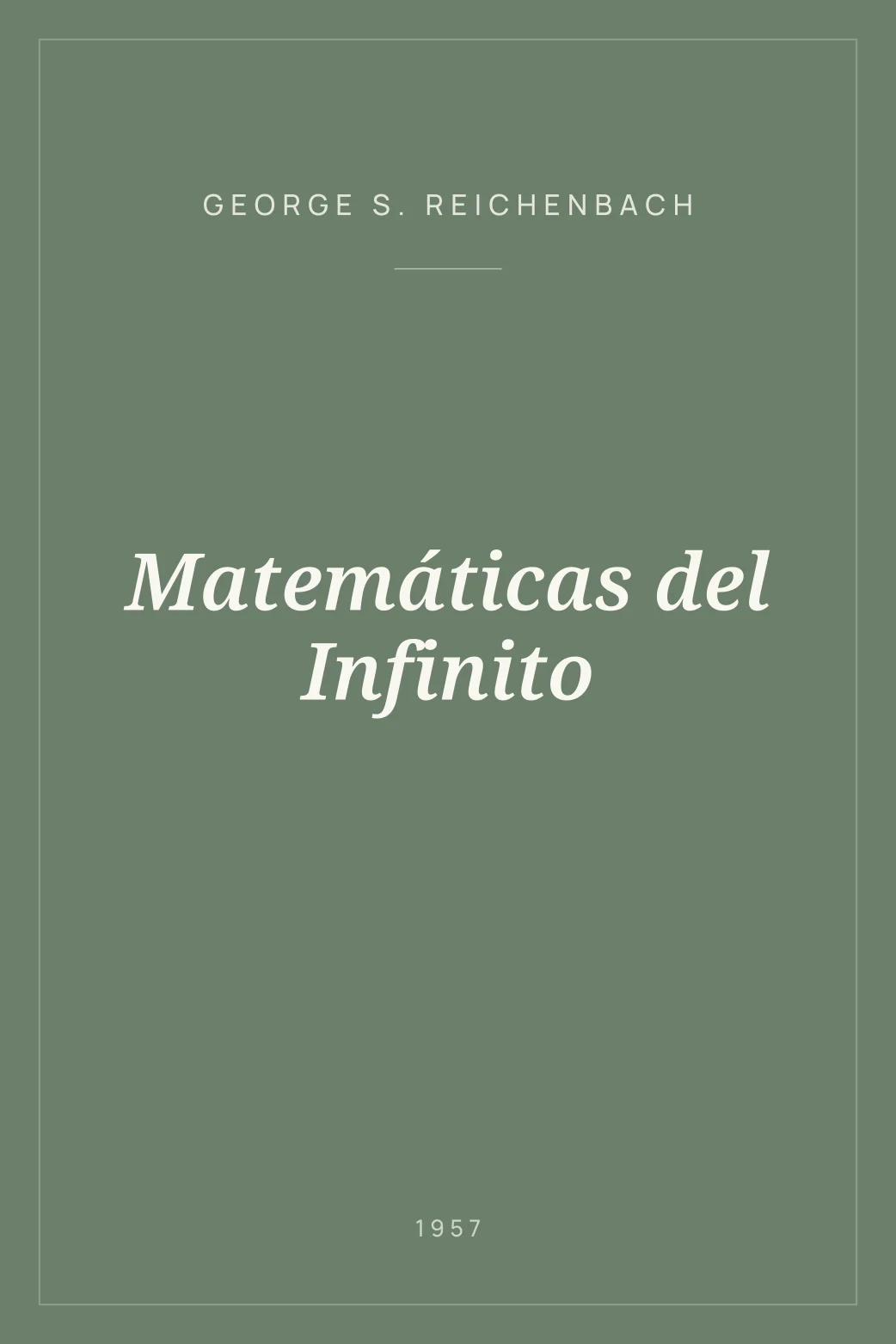 Portada de Matemáticas del Infinito