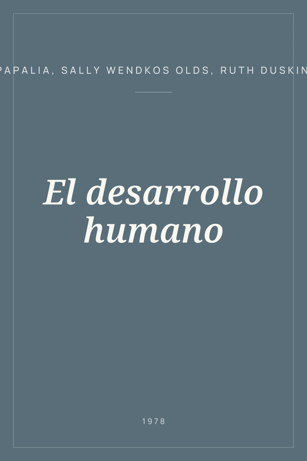 Portada de El desarrollo humano