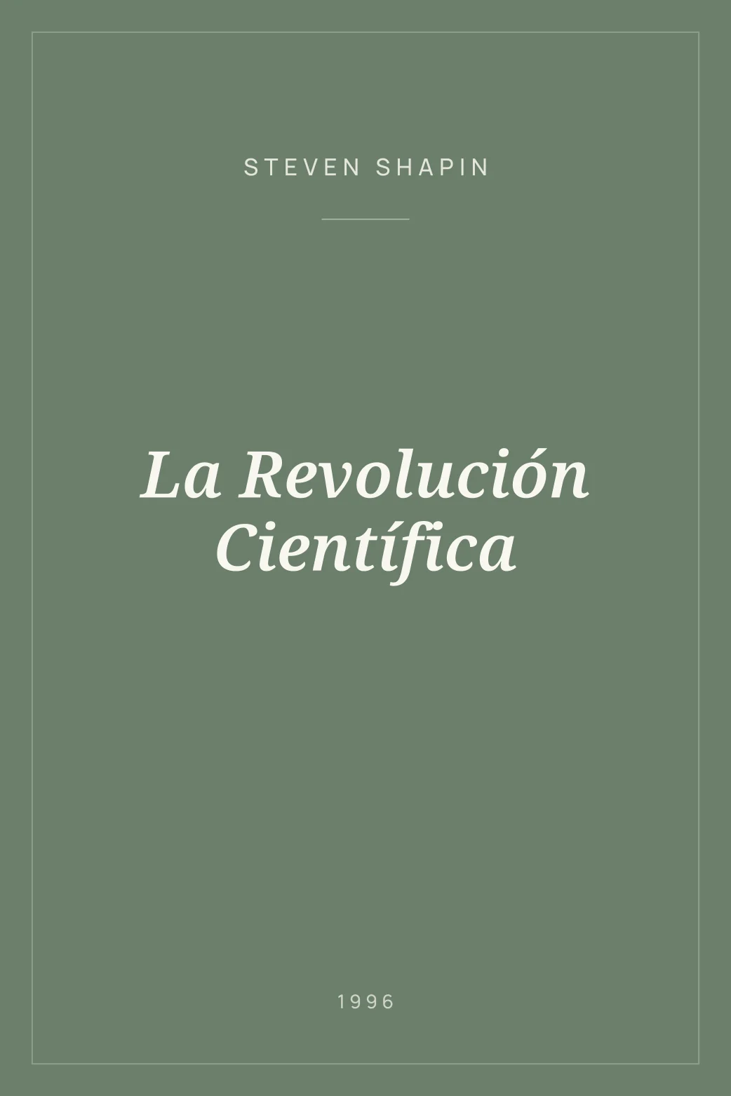 Portada de La Revolución Científica