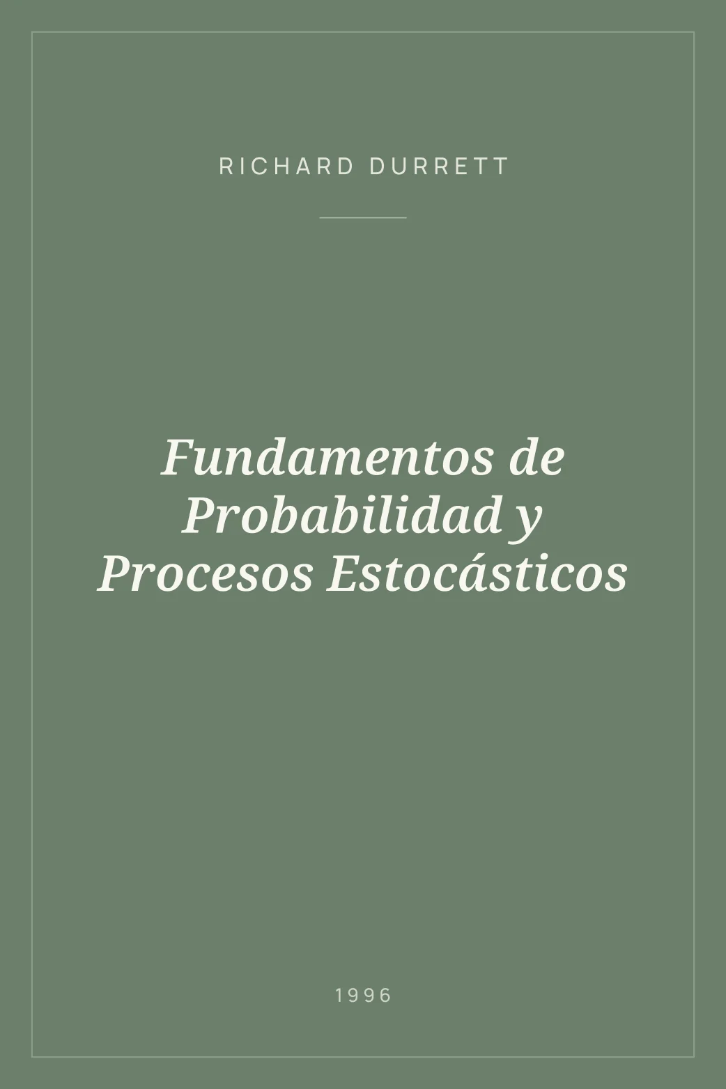 Portada de Fundamentos de Probabilidad y Procesos Estocásticos