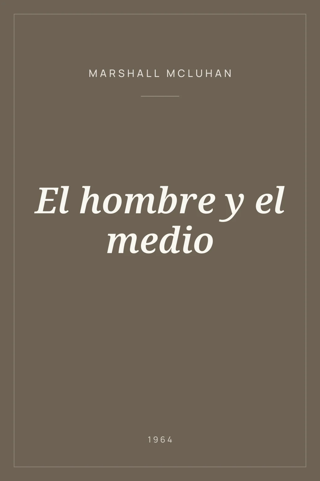 Portada de El hombre y el medio