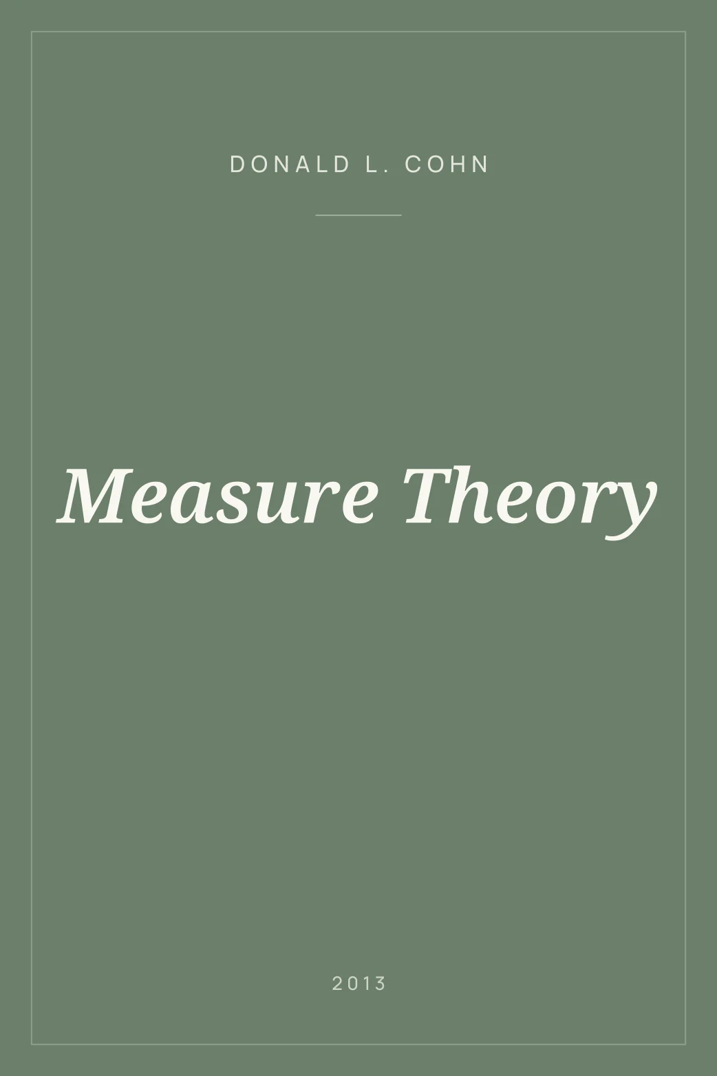 Portada de Measure Theory