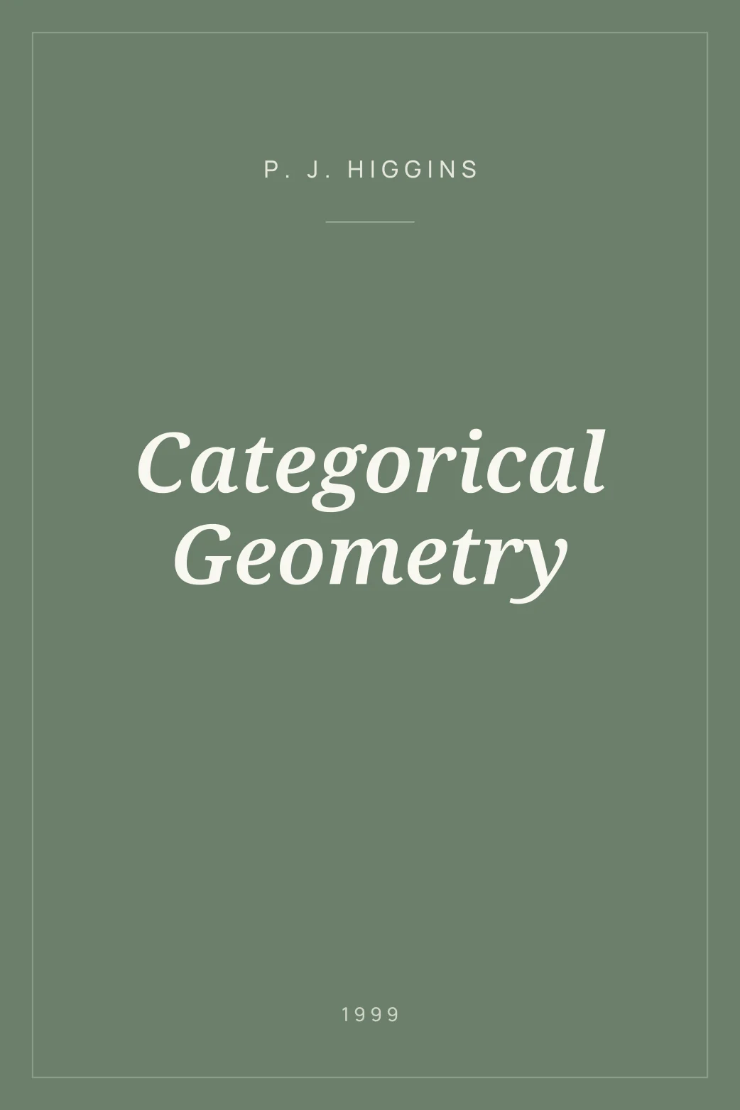 Portada de Categorical Geometry