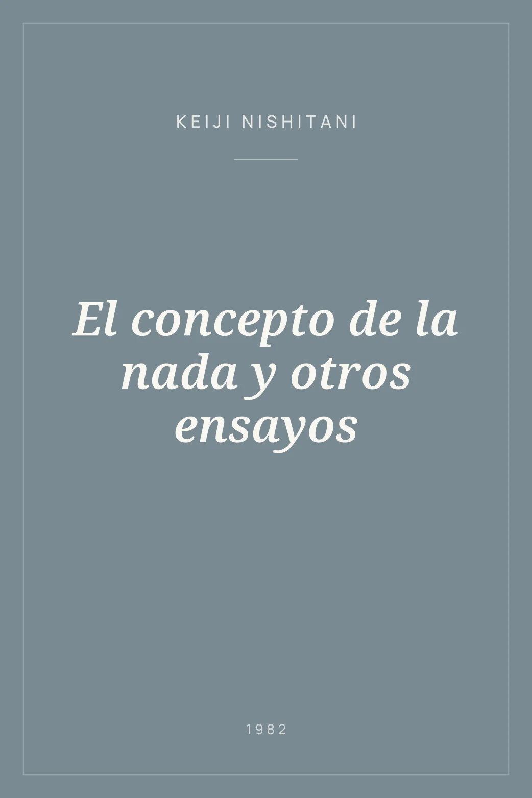 Portada de El concepto de la nada y otros ensayos