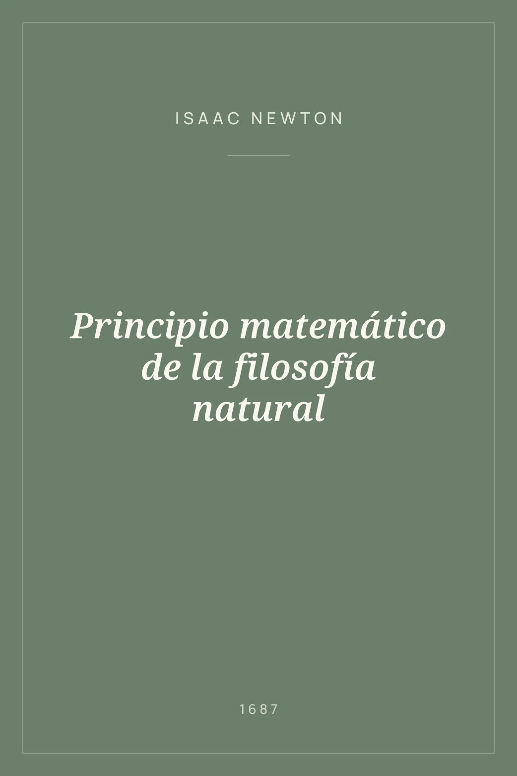 Portada de Principio matemático de la filosofía natural
