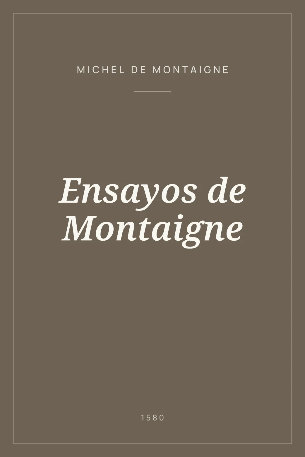 Portada de Ensayos de Montaigne