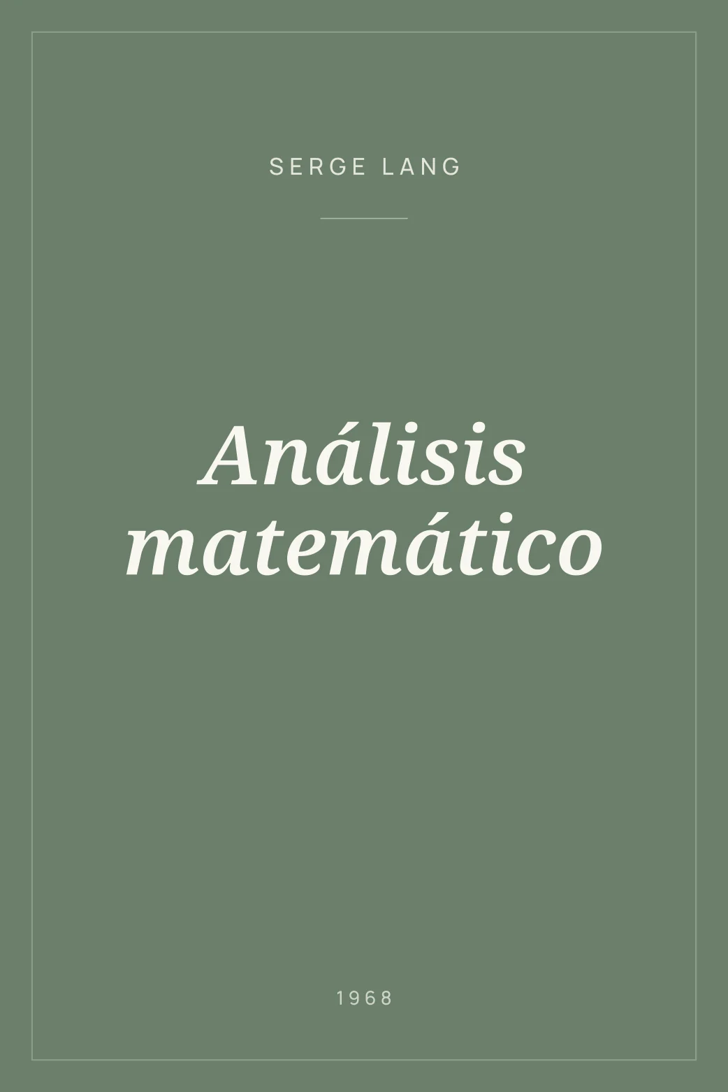 Portada de Análisis matemático