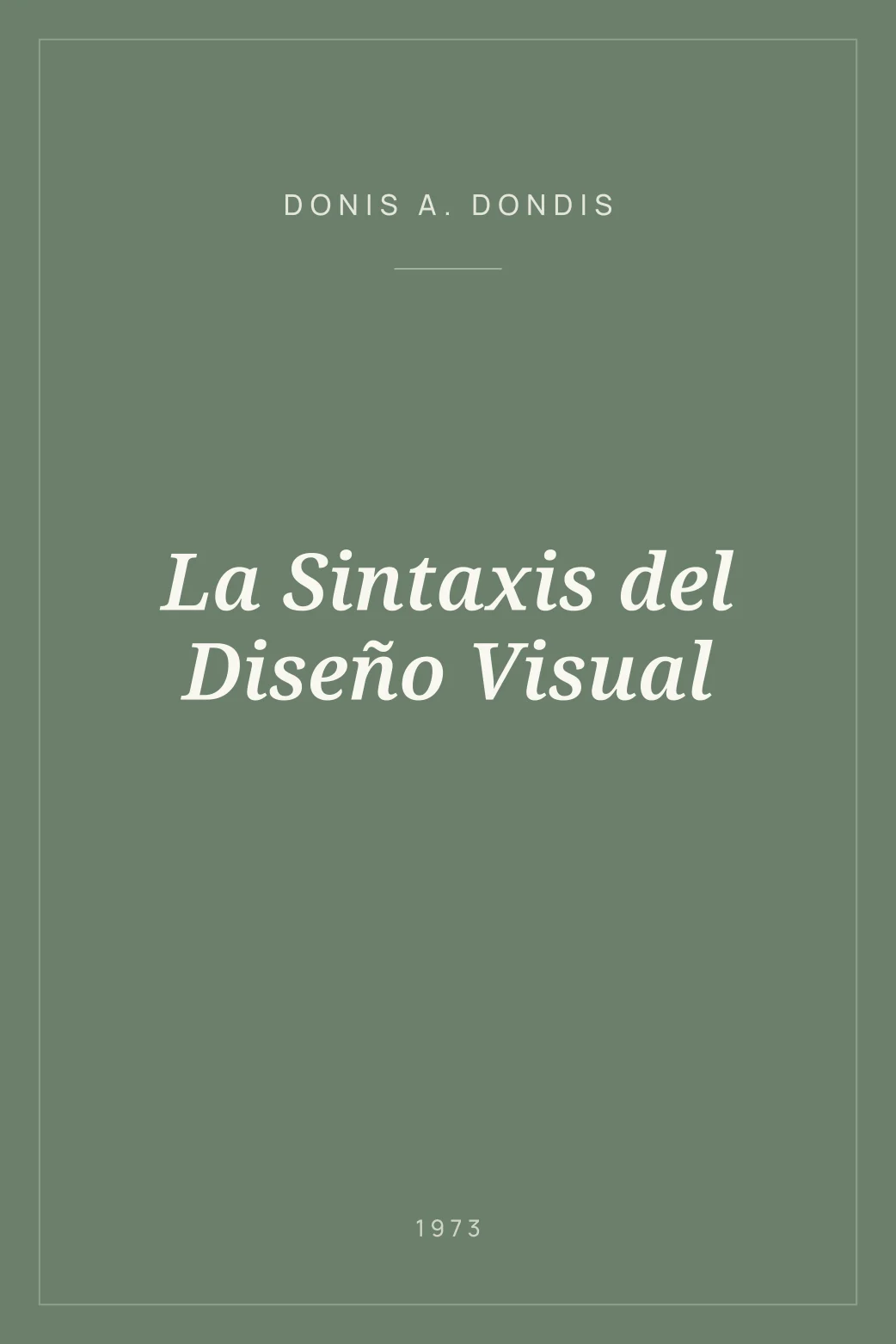 Portada de La Sintaxis del Diseño Visual