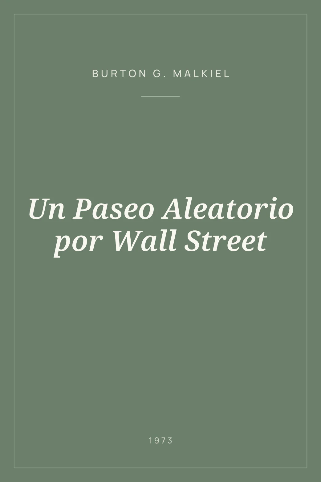 Portada de Un Paseo Aleatorio por Wall Street