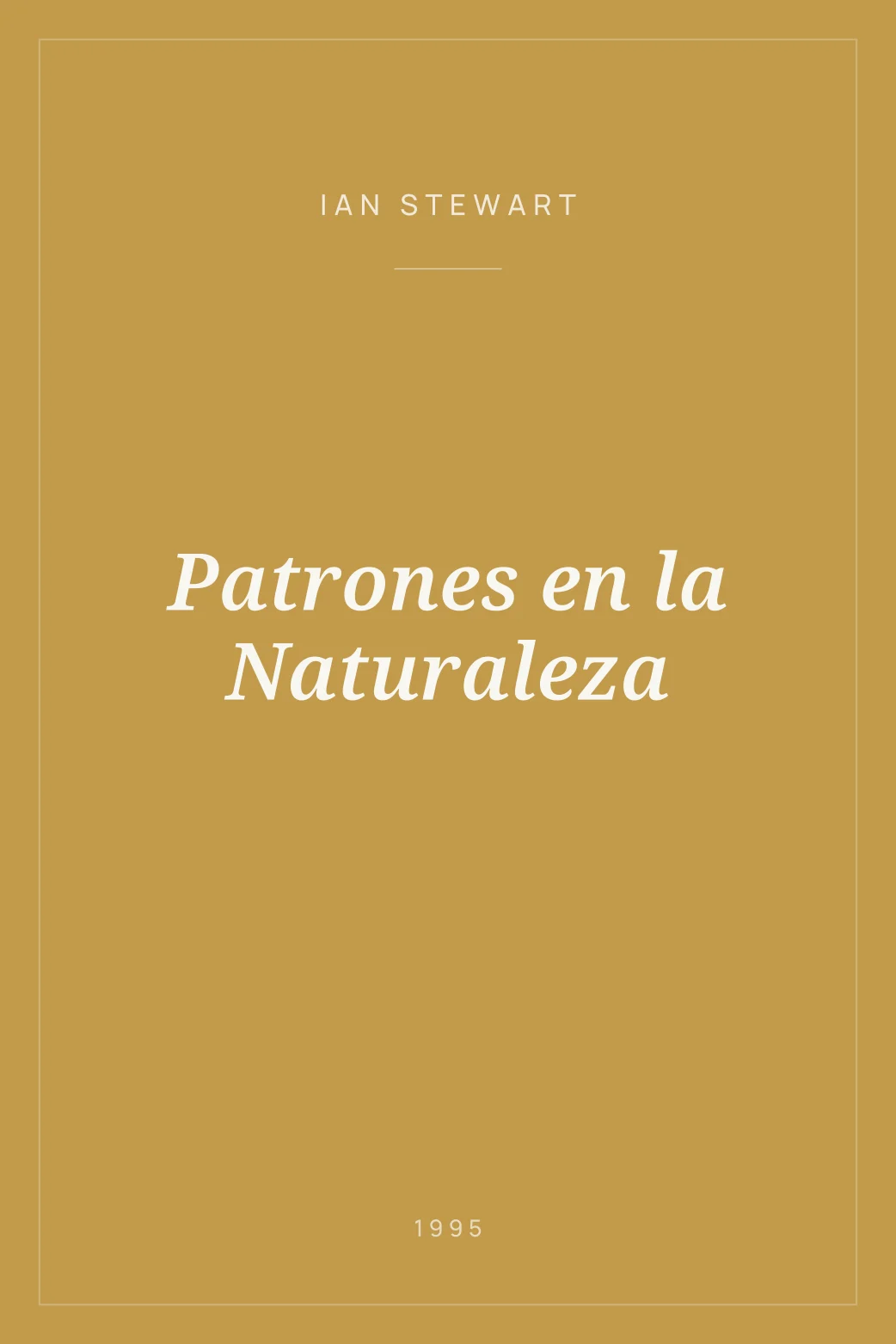 Portada de Patrones en la Naturaleza