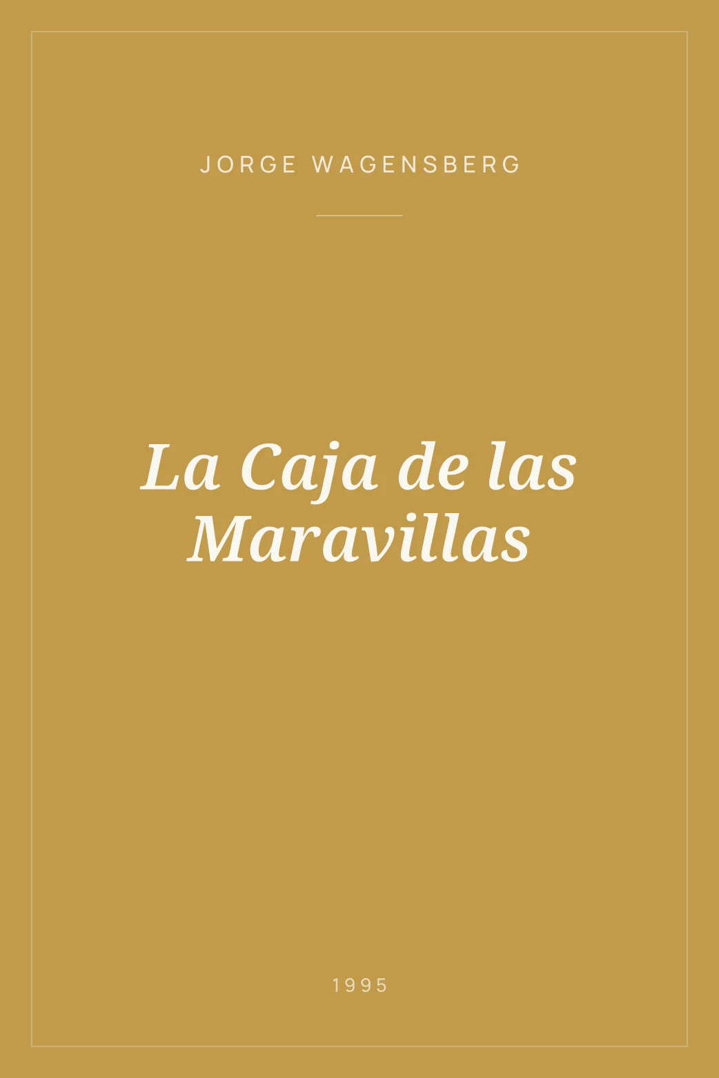Portada de La Caja de las Maravillas