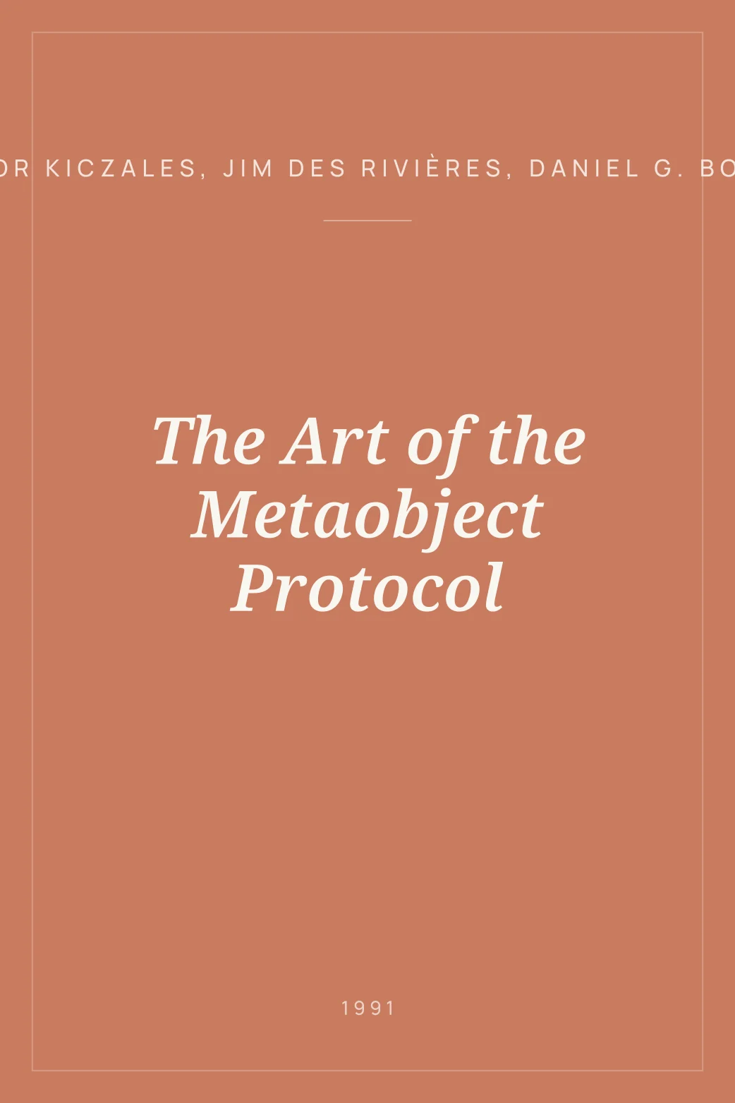 Portada de The Art of the Metaobject Protocol