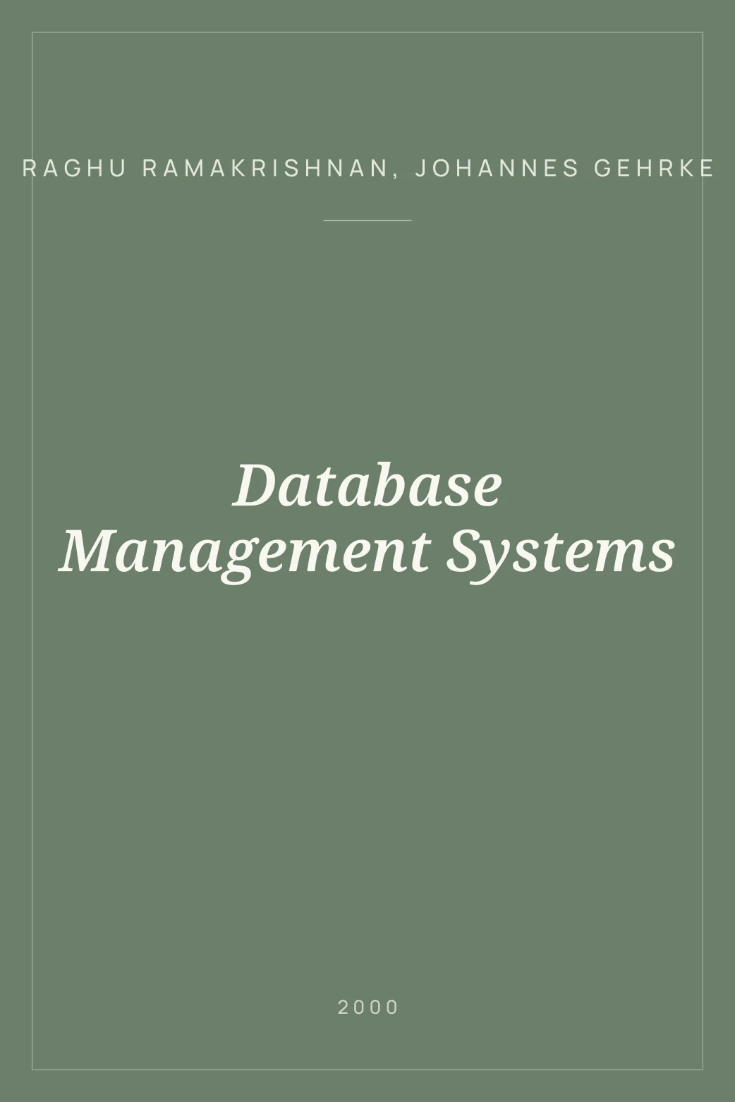 Portada de Database Management Systems