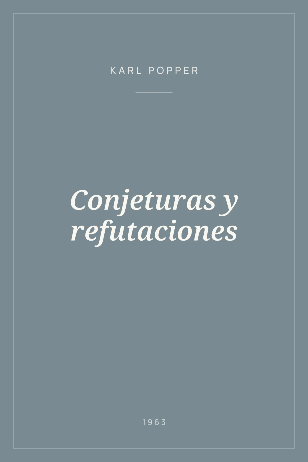 Portada de Conjeturas y refutaciones