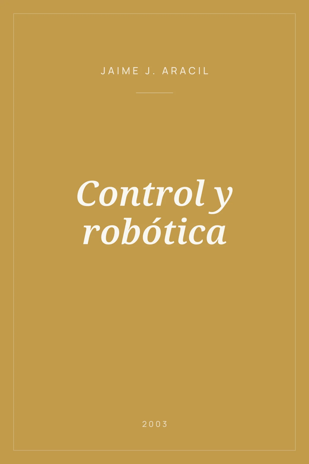 Portada de Control y robótica