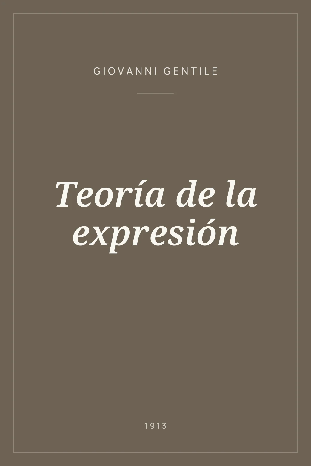 Portada de Teoría de la expresión