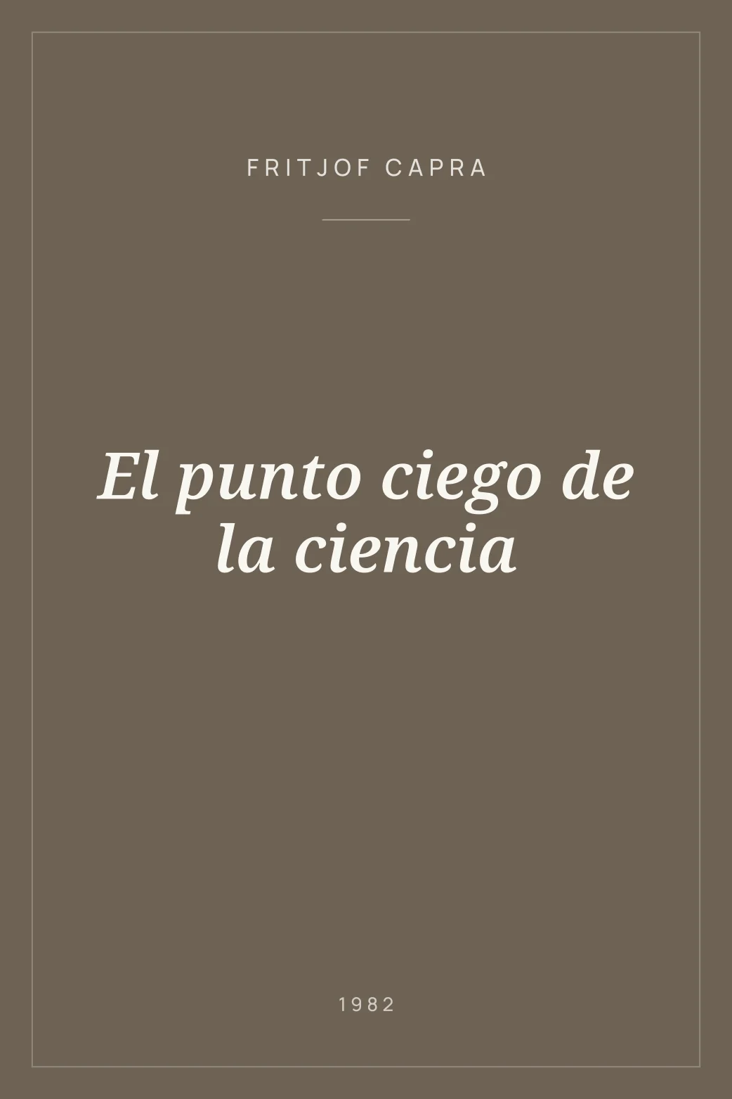 Portada de El punto ciego de la ciencia