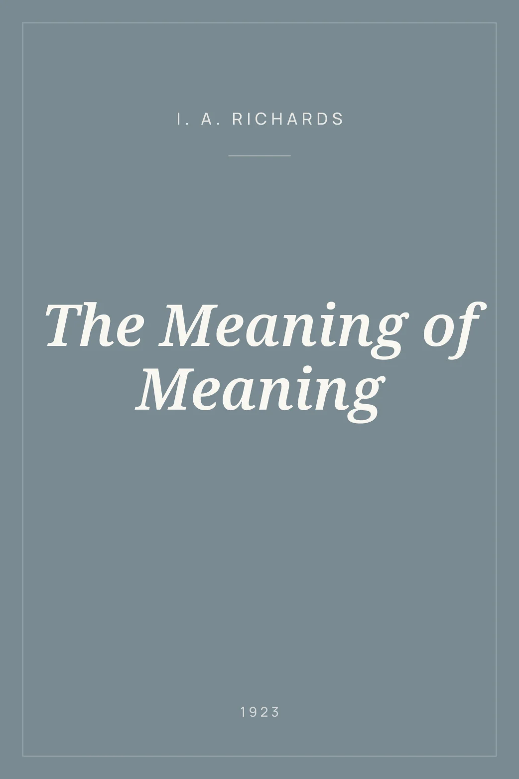 Portada de The Meaning of Meaning