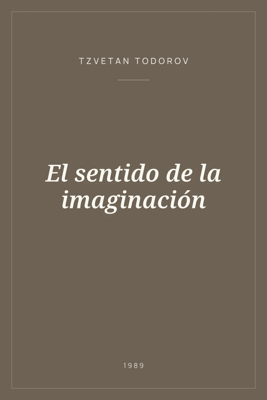 Portada de El sentido de la imaginación