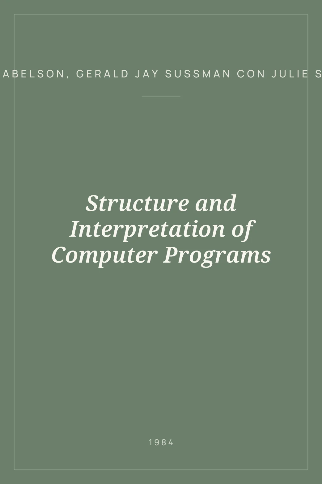 Portada de Structure and Interpretation of Computer Programs