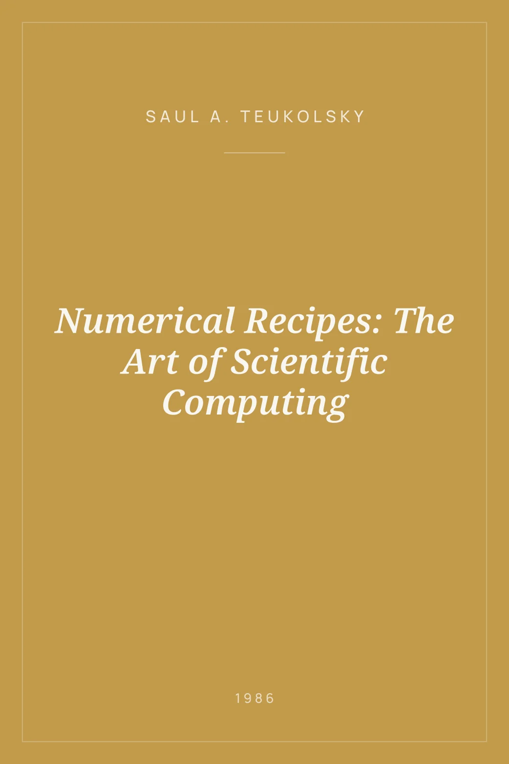 Portada de Numerical Recipes: The Art of Scientific Computing