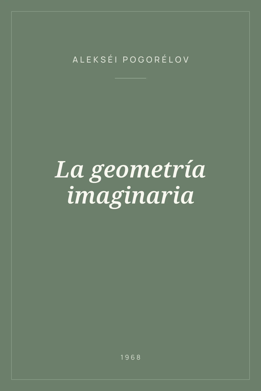 Portada de La geometría imaginaria