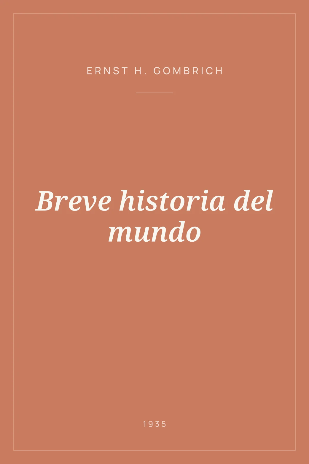 Portada de Breve historia del mundo