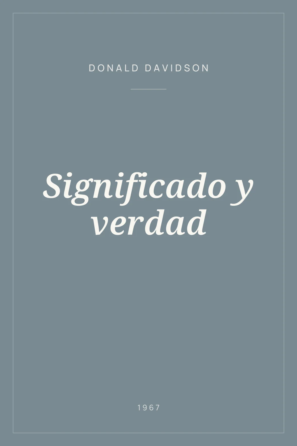 Portada de Significado y verdad